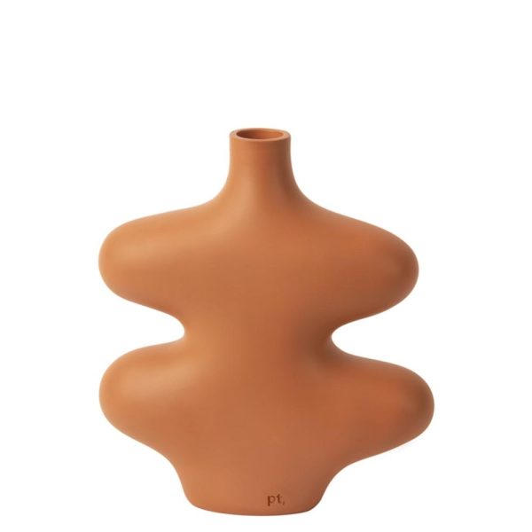 Vase Organic Curves Small Orange