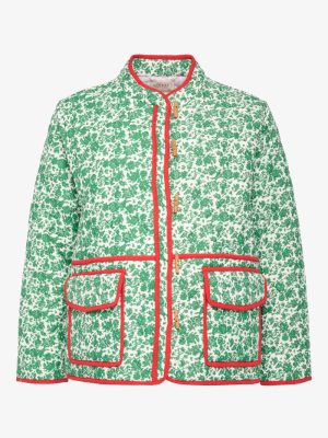Adriane Quilted Cotton Jacket Green Garden