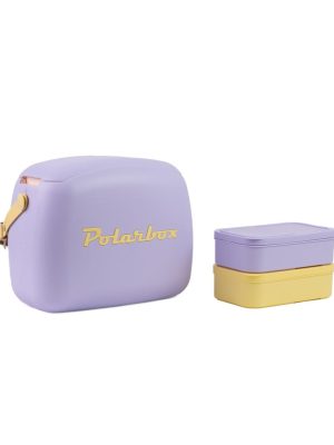 Polarbox Summer Retro Cooler Bag Pop Malva Amarillo 6 L