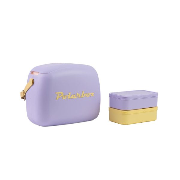 Polarbox Summer Retro Cooler Bag Pop Malva Amarillo 6 L