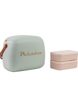 Polarbox Summer Retro Cooler Bag Pop Matcha Green 6 L