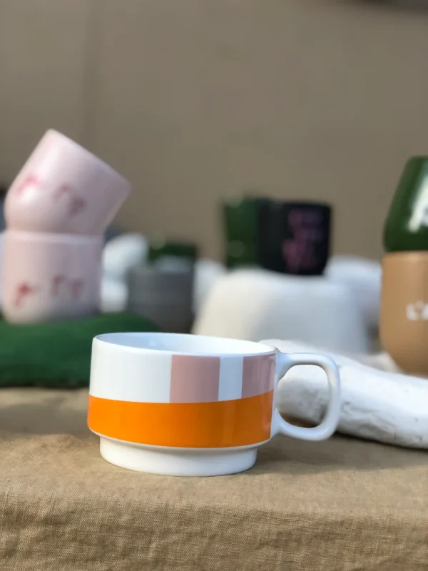 Ceramic Mug Graphic Orange
