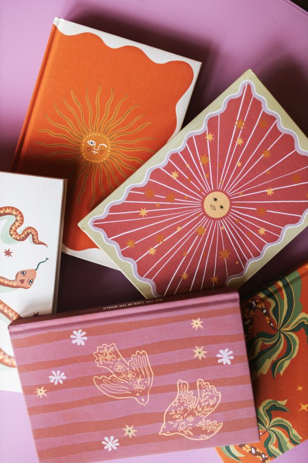 Linen Notebook Birds