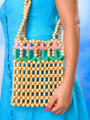 Handmade Tulip Beaded Bag