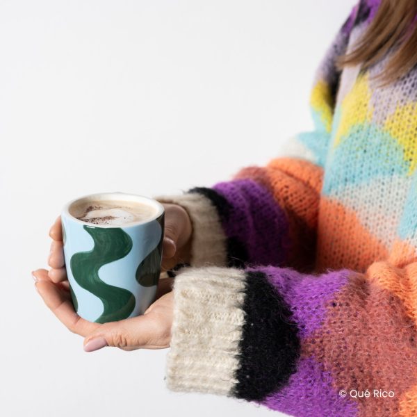 Ceramic Mug Valentina Spanish Swirls Green