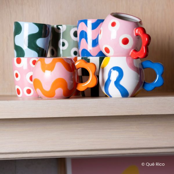Ceramic Mug Valentina Spanish Swirls Green