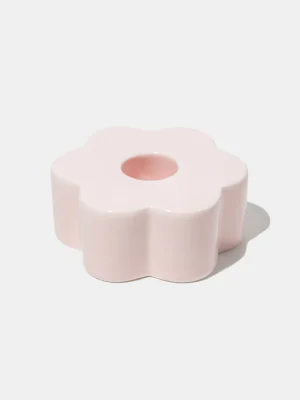 Ceramic Candle Holder Daisy Pink