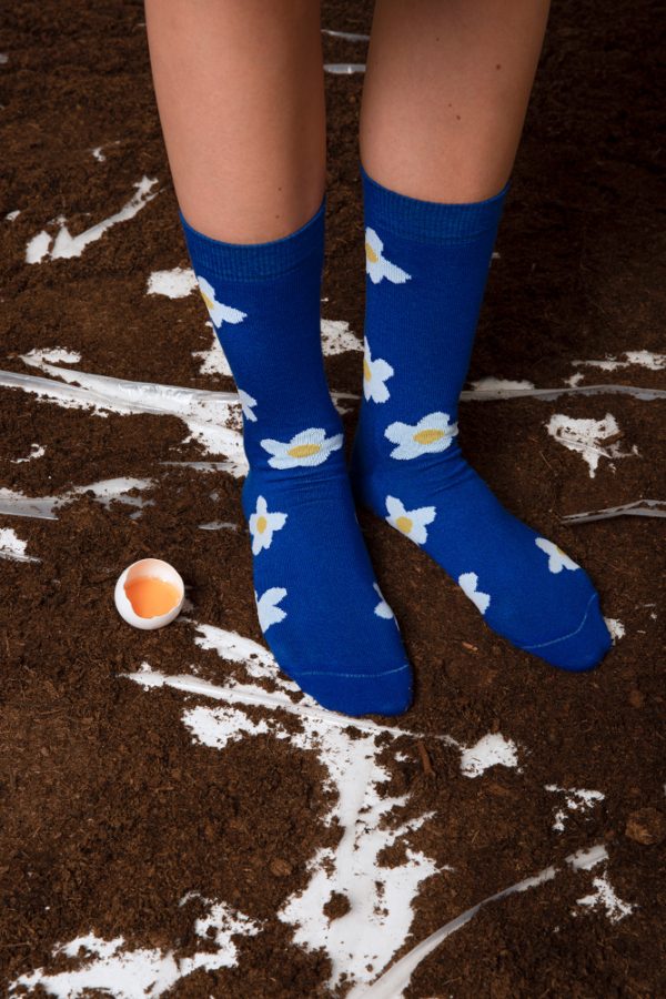 Ode Socks Blue Daisies Socks