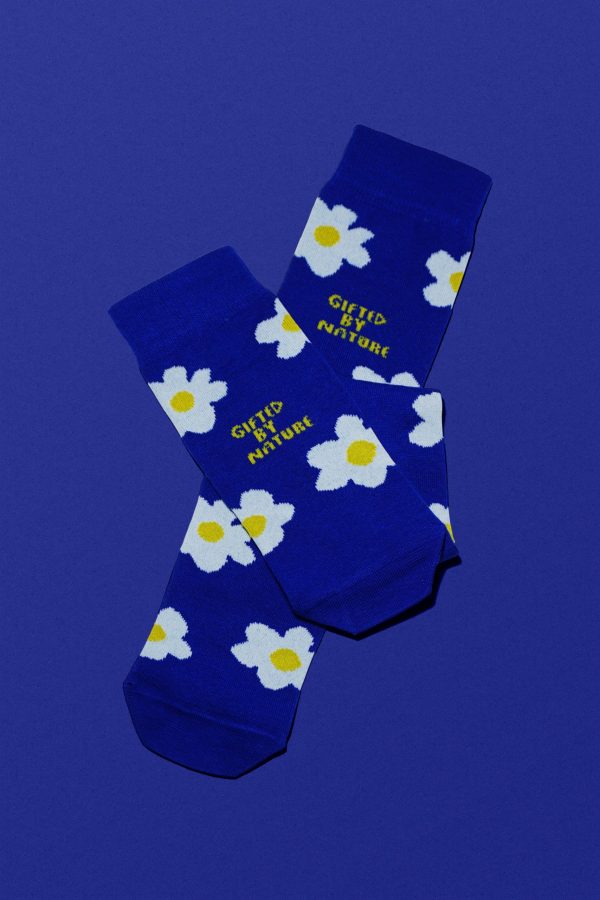 Ode Socks Blue Daisies Socks