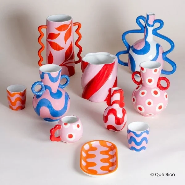 Vase Rosalia Dancing Dots