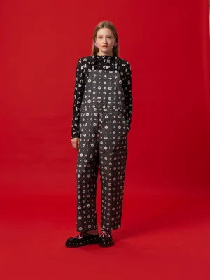 Be Cool Overalls- Polka Floral