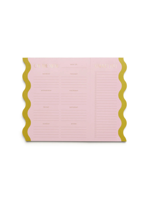 Σημειωματάριο Meal Planner με μαγνήτες Pink and Chartreuse