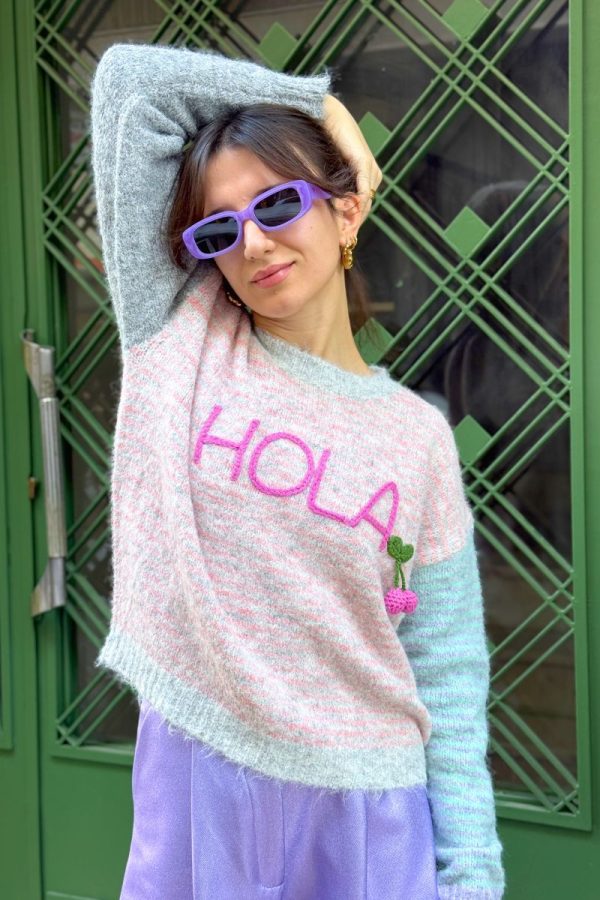 Sweater Wool Striped Pink/Blue