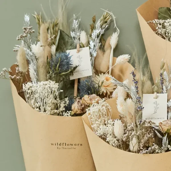 Dried Flowers Frosted White