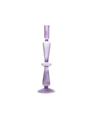 Glass Candle Holder Lilac