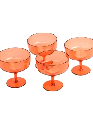 The Rue Margarita Glass Set of 4 Orange