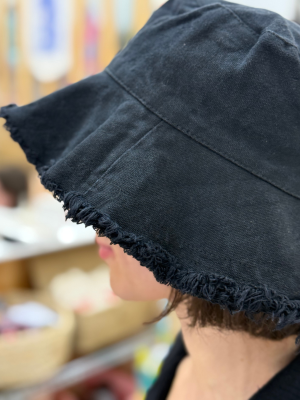 Black Denim Bucket Hat