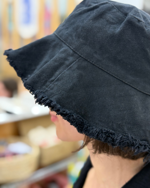 Black Denim Bucket Hat