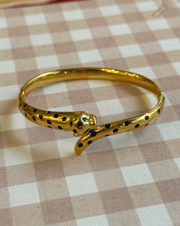 Gold Cuff Bracelet Tiger
