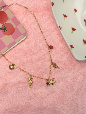 Κολιέ με Charms Ιππόκαμπος Minimal