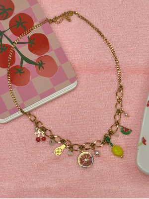 Charm Necklace Fruits