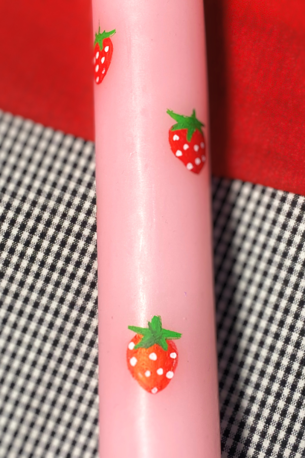 Easter Candle Strawberries Field Forever