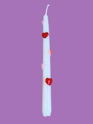 Candle 3D Colorful Hearts