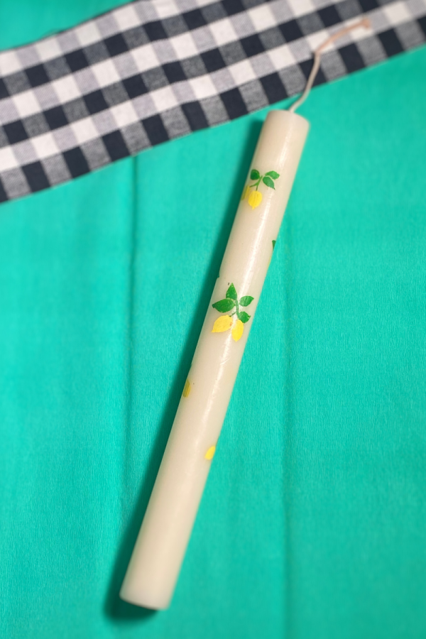 Easter Candle Lemon Tree White