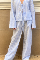 Pleated Pants Blue