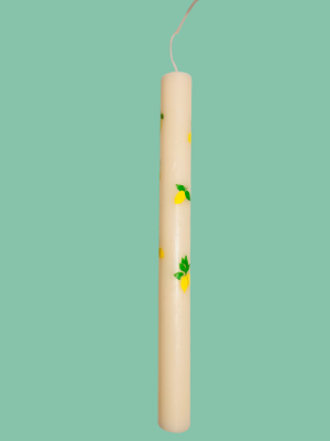 Easter Candle Lemon Tree White