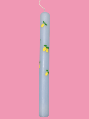 Easter Candle Lemon Tree Blue