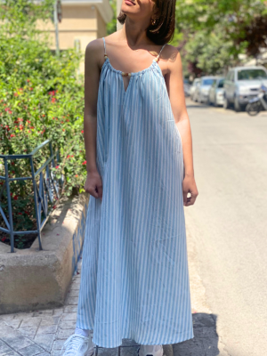 Dress Stripped Light Blue