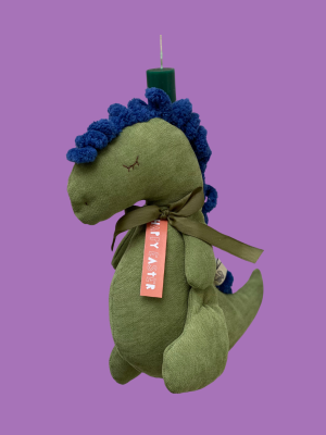 Green Dinosaur Easter Candle