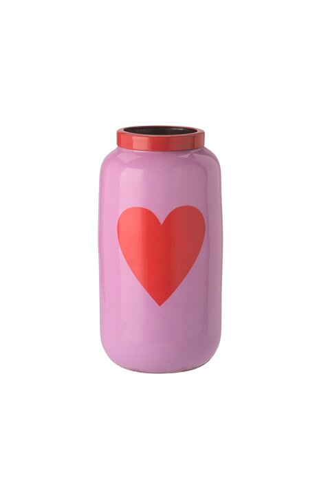 Vase Saigon Red Heart Pink