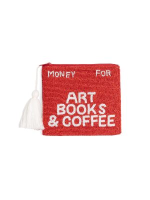 Τσαντάκι Art Books and Coffee Medium Κόκκινο