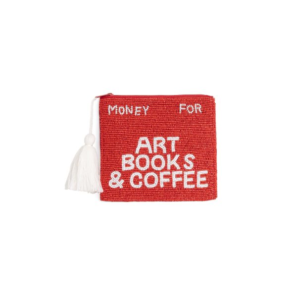 Τσαντάκι Art Books and Coffee Medium Κόκκινο