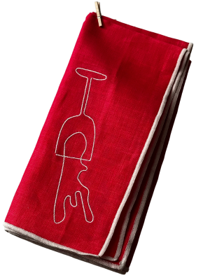 Wine Linen blend napkins