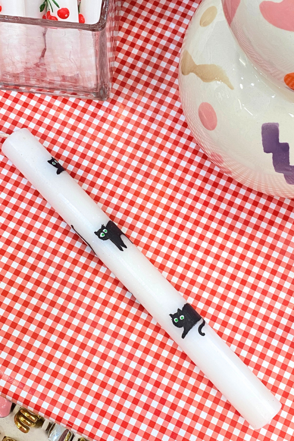 Easter Candle Black Kitty