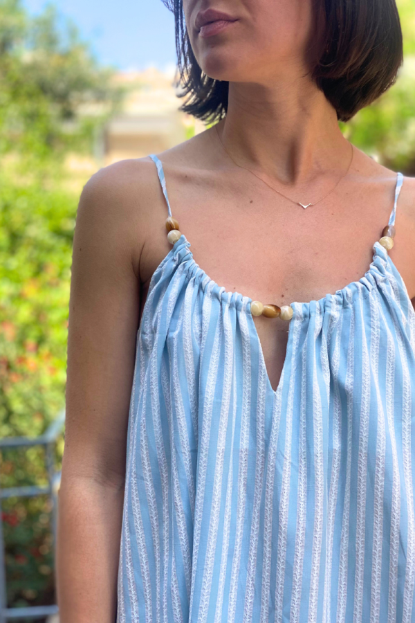 Dress Stripped Light Blue