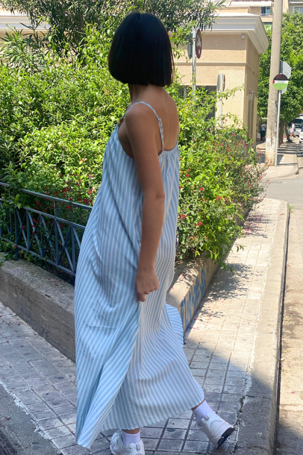 Dress Stripped Light Blue