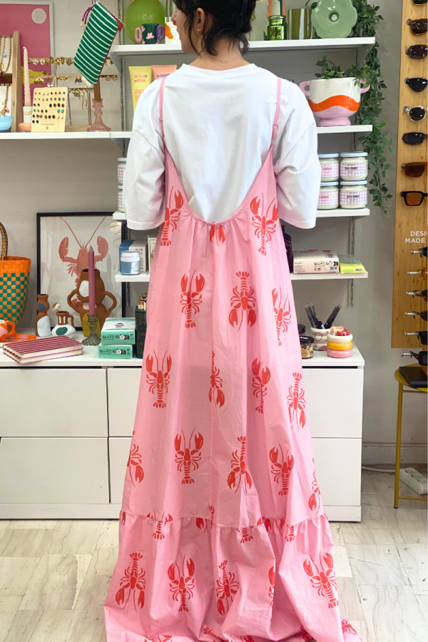 Maxi Dress Lobsters Pink