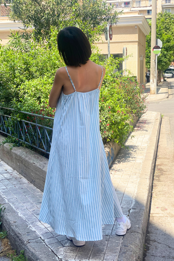Dress Stripped Light Blue
