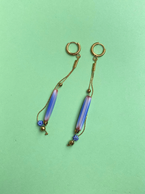 Blue Beads Earrings
