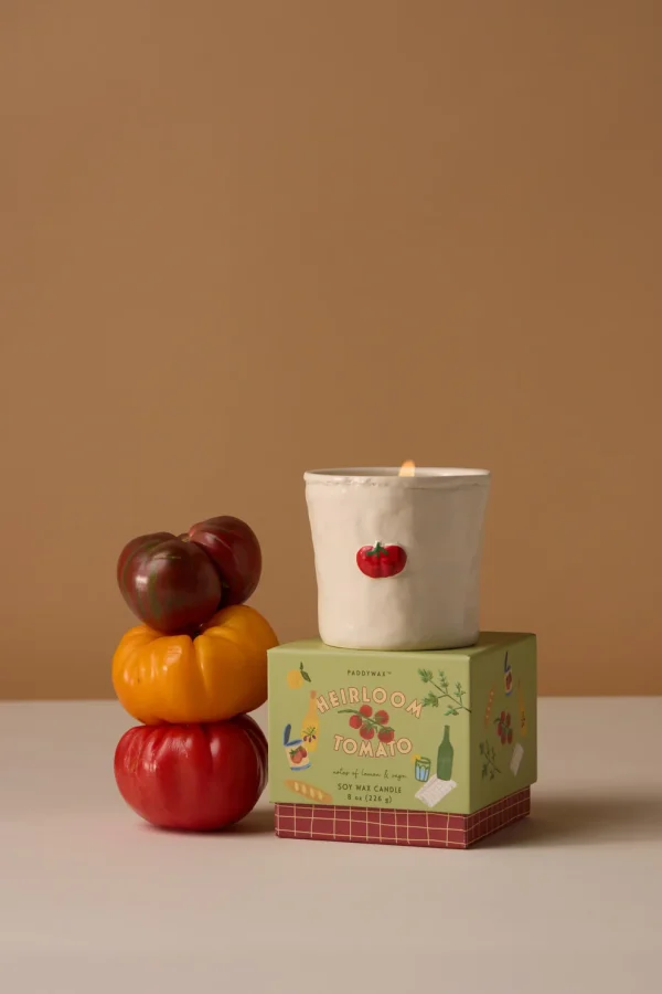 Bistro Candle Ceramic Pot – Heirloom Tomato
