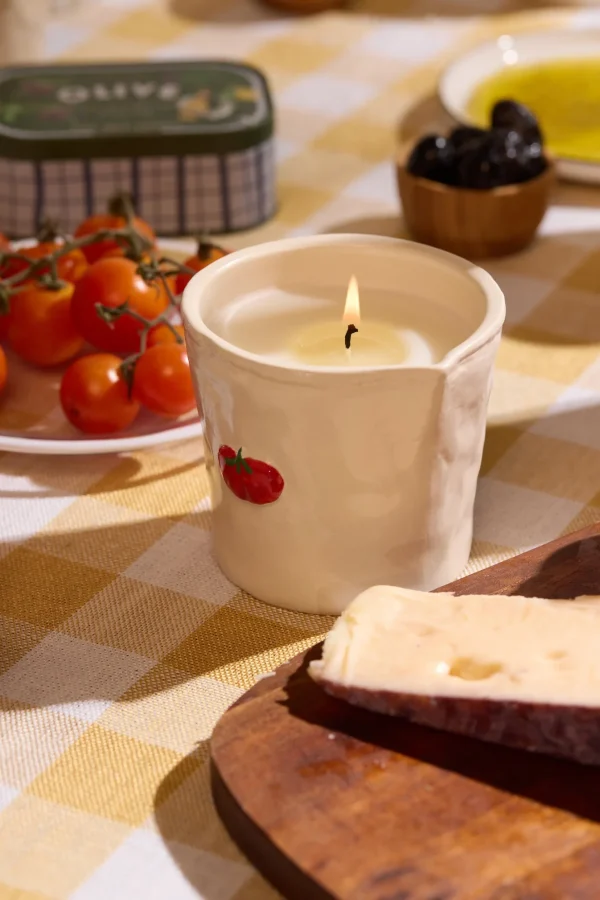 Bistro Candle Ceramic Pot – Heirloom Tomato