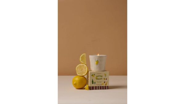Bistro Candle Ceramic Pot - Meyer Lemon