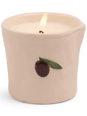 Bistro Candle Ceramic Pot – Fig & Olive