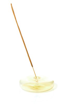 Yellow Dimple Round Incense Holder