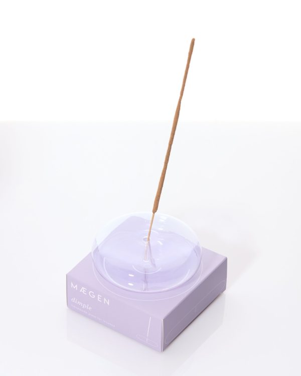 Lilac Dimple Round Incense Holder