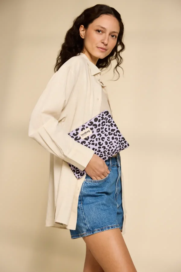 Ema Lilac Leopard Pouch
